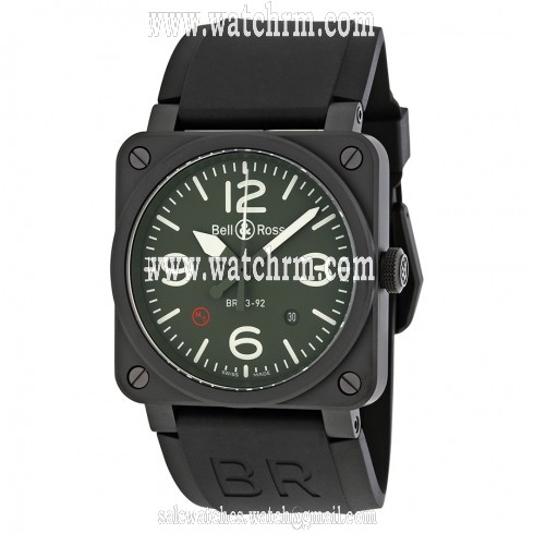 Bell and Ross Military Green Dial Men's Watch BR0392-TYPE-MIL