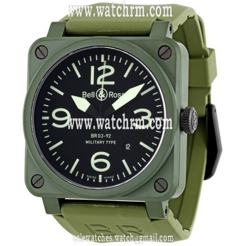 Bell and Ross Military Khaki Ceramic Men's Watch BR0392-CERAM-MIL