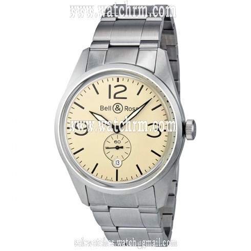 Bell and Ross Original Automatic Beige Dial Stainless Steel Men's Watch BR123-BEI-ST-SS