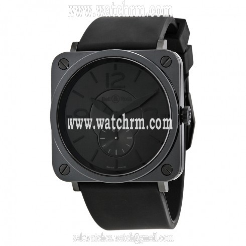 Bell and Ross Phantom Black Dial Ceramic Men's Watch BRS-BLC-PH/SBR
