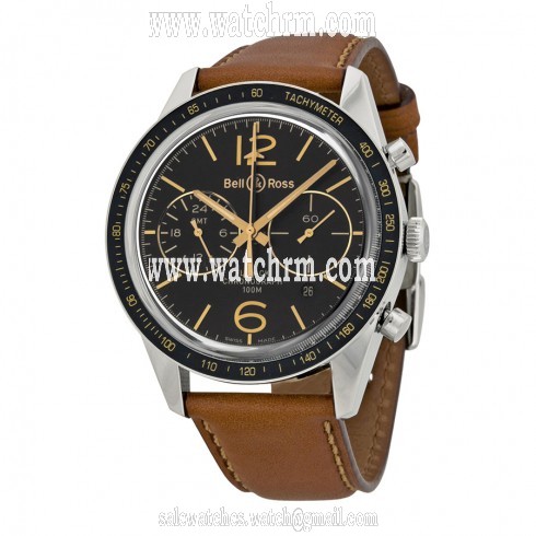 Bell and Ross Sport Heritage Flyback Automatic Black Dial Men's Watch BRV126-FLYBACK