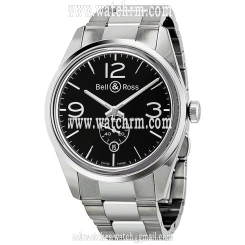 Bell and Ross Vintage Automatic Black Dial Stainless Steel Men's Watch BR123-BL-ST