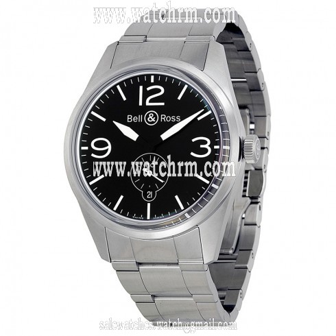 Bell and Ross Vintage Automatic Black Dial Stainless Steel Men's Watch BRV123-BL-ST-SST