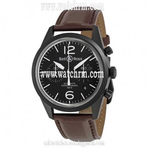 Bell and Ross Vintage Original Black Dial Chronograph Men's Watch BLRBRV126-BL-CB