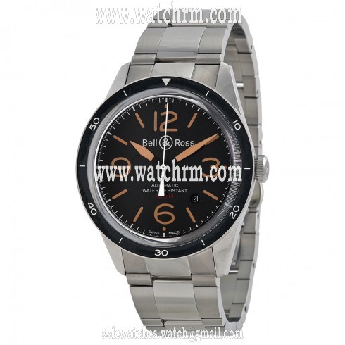 Bell and Ross Vintage Sport Black Dial Stainless Steel Men's Watch BRV123-ST-HER-SST