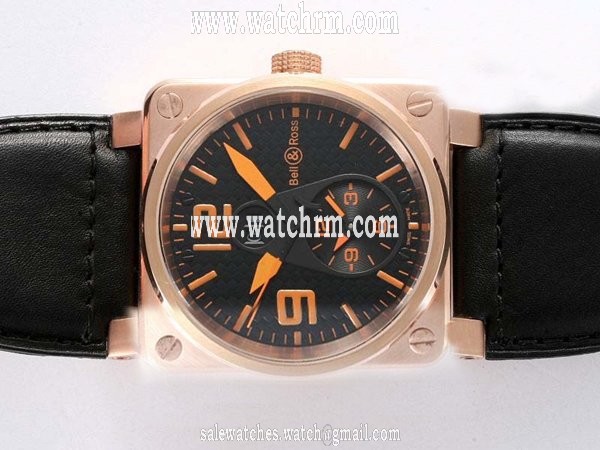 Bell Ross BR01-92 BR01-92-BD-B-V-27 Black Dial Automatic Stainless Steel with Rose Gold Bezel Watch