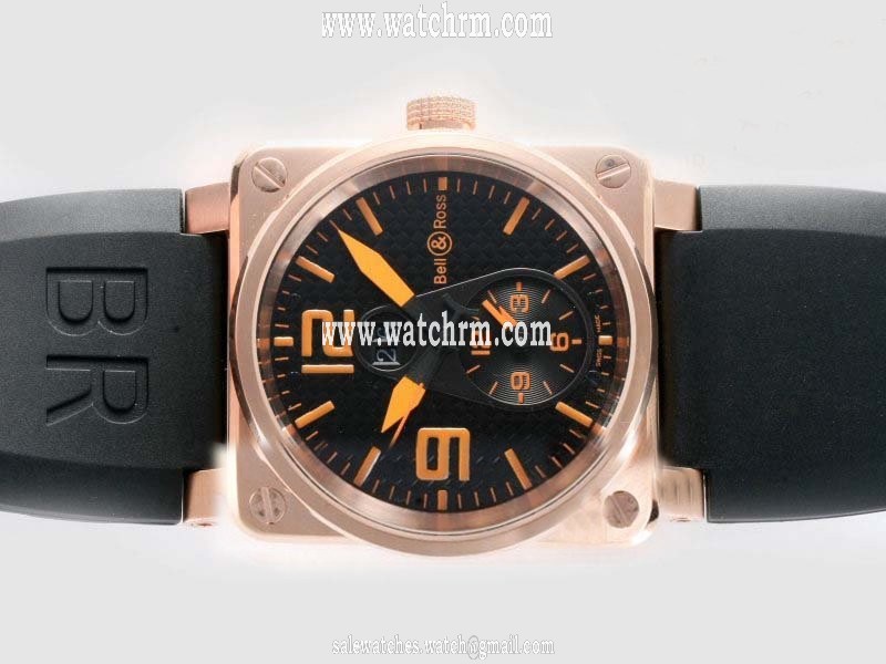 Bell Ross BR01-92 BR01-92-BD-B-V-27 Rose Gold Case 42x42mm Midsize Watch