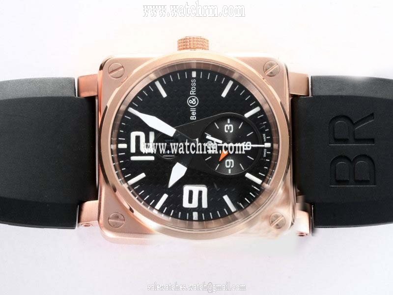 Bell Ross BR01-92 BR01-92-BD-B-V-27 Rose Gold Case Midsize Square Watch