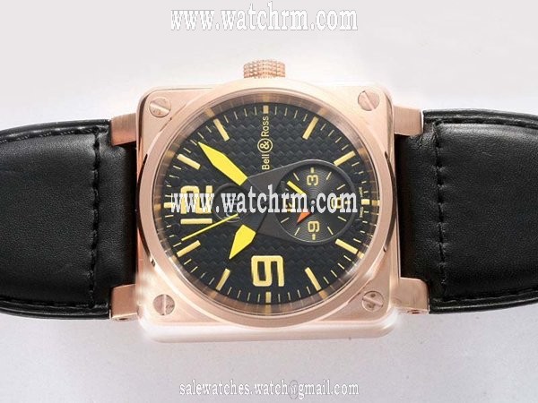 Bell Ross BR01-92 BR01-92-BD-B-V-27 Rose Gold Case Square Black Dial Watch
