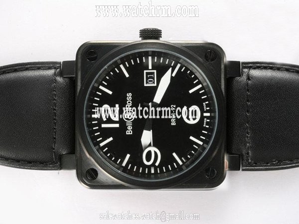 Bell Ross BR01-92 BR01-92 Black Dial Carbon 46x46mm PVD Case Midsize Watch