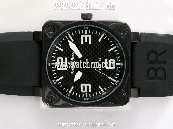 Bell Ross BR01-92 BR01-92 Black Dial Carbon PVD Case 46x46mm Midsize Watch