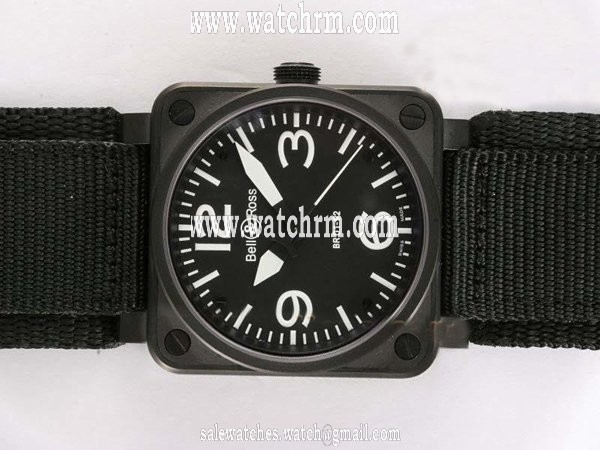 Bell Ross BR01-92 BR01-92 Black PVD Case Black Dial Square Watch