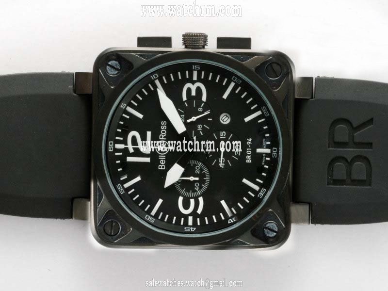 Bell Ross BR01-94 Chronograph BR01-94 Black Black Dial Quartz Chronograph 46x46mm Watch