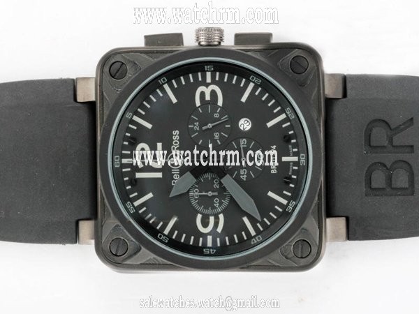Bell Ross BR01-94 Chronograph BR01-94 Black Dial Carbon Rubber Black Dial 46x46mm Automatic Watch