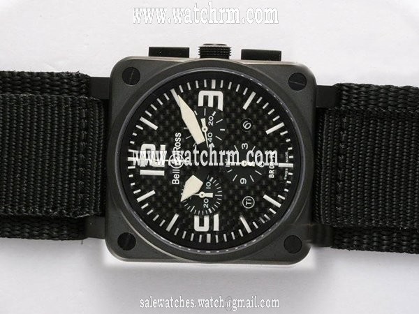 Bell Ross BR01-94 Chronograph BR01-94 Black Midsize Square Quartz Chronograph Watch