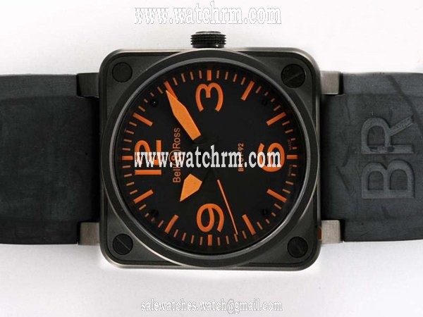 Bell Ross BR01-94 Limited editions BR01-92 Orange Automatic Square Black Dial Watch