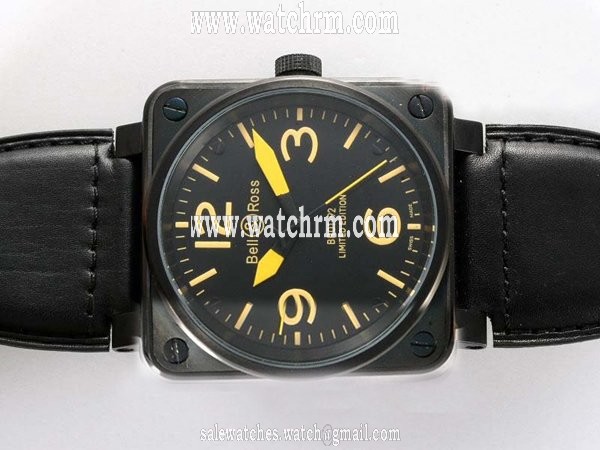 Bell Ross BR01-94 Limited editions BR01-92 Orange Leather 46x46mm Automatic Watch