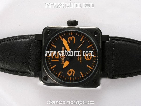 Bell Ross BR01-94 Limited editions BR01-92 Orange Leather Automatic Midsize Watch