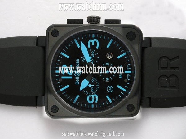 Bell Ross BR01-94 Limited editions BR01-94 Blue Midsize Quartz Chronograph PVD Bezel Watch