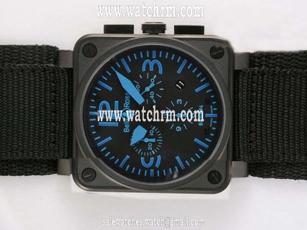 Bell Ross BR01-94 Limited editions BR01-94 Blue PVD Case Square Black Dial Watch