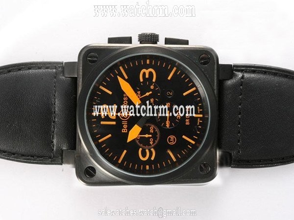 Bell Ross BR01-94 Limited editions BR01-94 Orange Quartz Chronograph PVD Bezel Watch