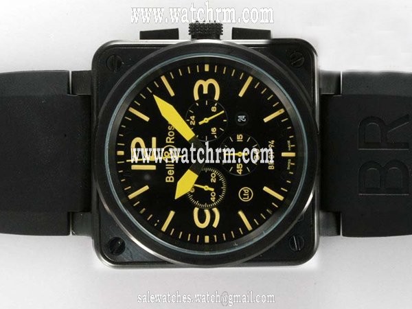 Bell Ross BR01-94 Limited editions BR01-94 Yellow Rubber 46x46mm Black Dial Watch