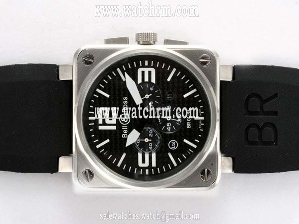 Bell Ross BR01-94 Titanium BR01-94 Titanium Black 46x46mm Black Dial Quartz Chronograph Watch