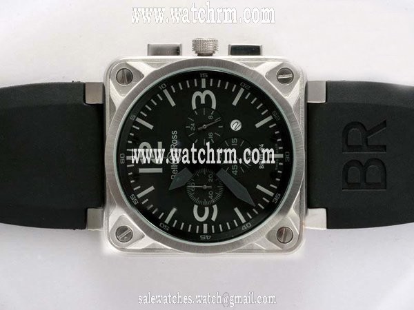 Bell Ross BR01-94 Titanium BR01-94 Titanium Black Midsize Square Quartz Chronograph Watch