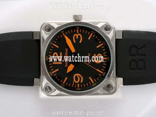 Bell Ross BR01-94 Titanium BR01-94 Titanium Orange 46x46mm Midsize Stainless Steel Case Watch