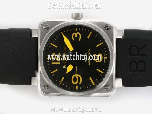 Bell Ross BR01-94 Titanium BR01-94 Titanium Orange Black Dial Square Automatic Watch