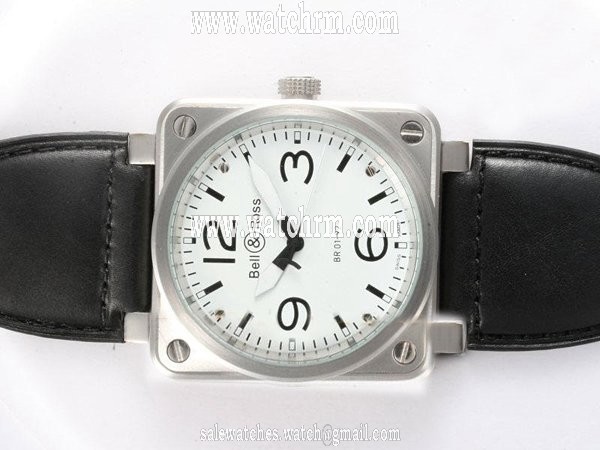 Bell Ross BR01-96 Big Date BR01-96 White Stainless Steel Bezel Midsize Automatic Watch