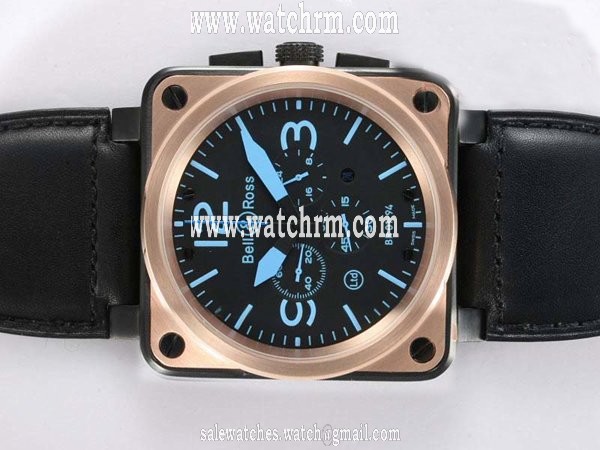 Bell Ross BR01 Gold Carbon BR 01-94 Chrono Midsize Quartz Chronograph Square Watch