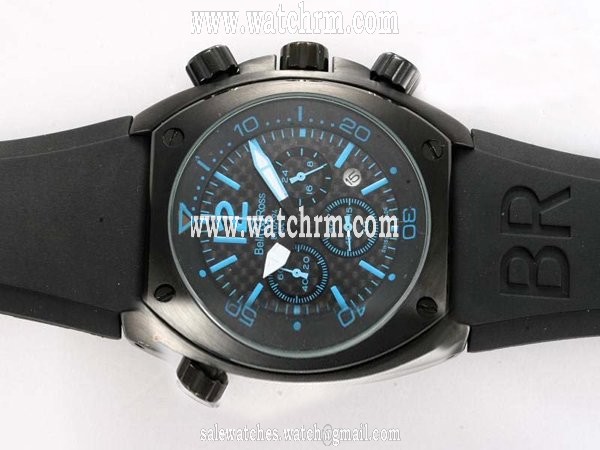 Bell Ross BR02 BR02 Blue Fabric Midsize Hexagonal PVD Case Watch