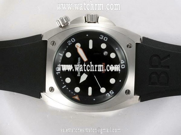 Bell Ross BR02 BR02 PRO Dial Steel 44mm Black Rubber Strap Black Dial Watch