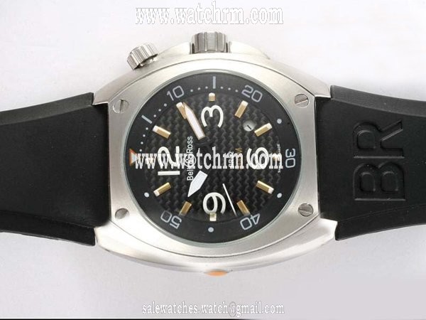 Bell Ross BR02 BR02 PRO Dial Steel Black Dial Black Rubber Strap Watch