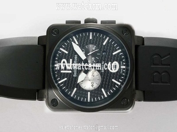 Bell Ross BR03-94 BR 03-94 Black White PVD Case Black Dial Watch
