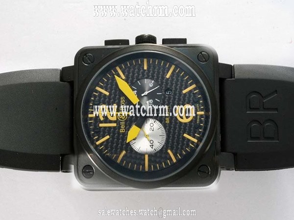 Bell Ross BR03-94 BR 03-94 Orange Midsize PVD Case Square Watch