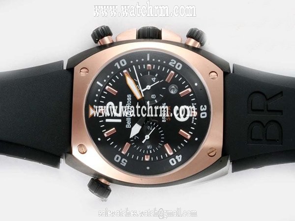 Bell Ross Chronograph BR02-92 Hexagonal Midsize PVD Case Watch