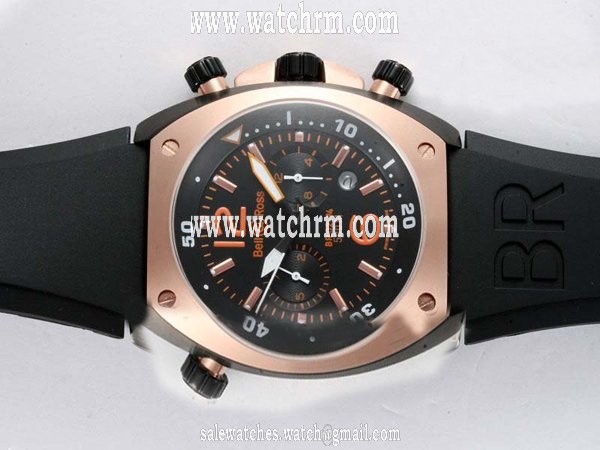 Bell Ross Chronograph BR02-92 PVD Bezel Automatic Midsize Watch