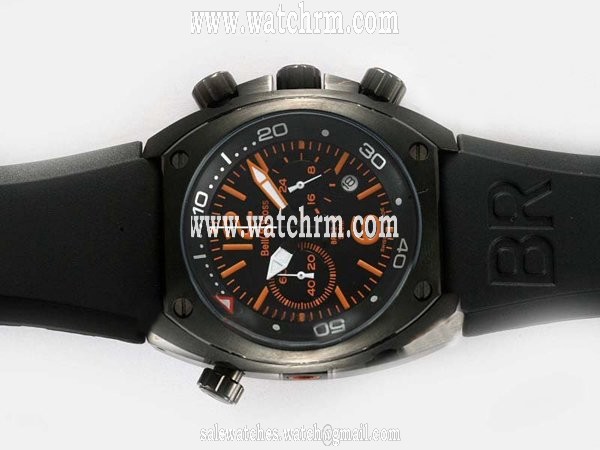 Bell Ross Chronograph BR02-94 Black Dial PVD Case 44mm Watch