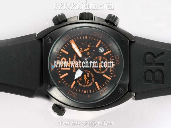 Bell Ross Chronograph BR02-94 Midsize Hexagonal Quartz Chronograph Watch