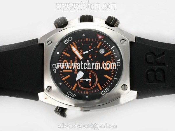 Bell Ross Chronograph BR02-94 Quartz Chronograph Black Dial 44mm Watch
