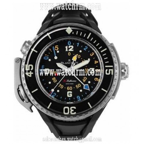 Blancpain Black Dial Titanium Black Rubber Men's Watch 5018-1230-64A