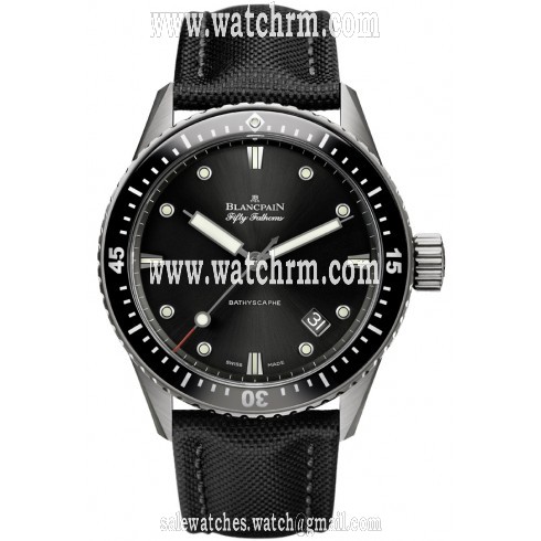 Blancpain Fifty Fathoms Bathyscaphe Black Dial Men's Watch 5000-1230-B52A