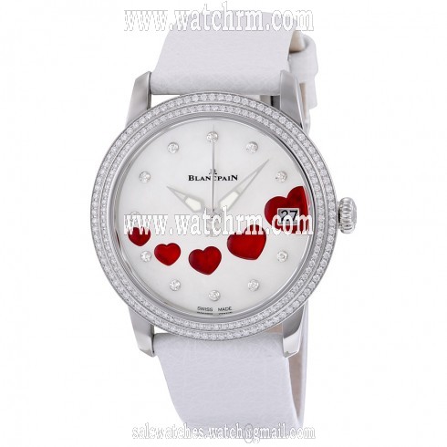 Blancpain Saint Valentin White Mother of Pearl Dial Ladies Watch 3400-4554-58B