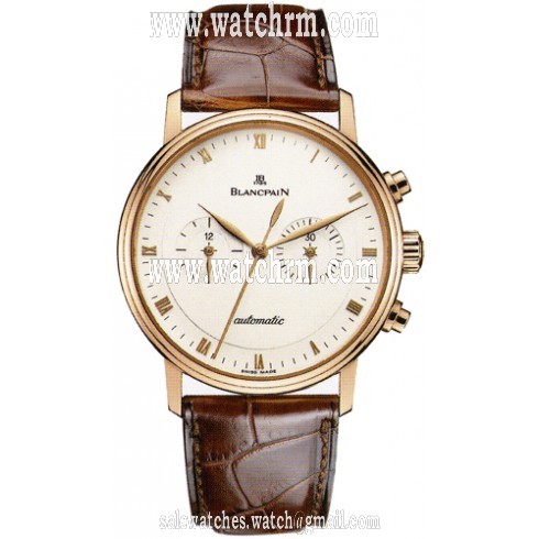 Blancpain Villeret Chronograph 18kt Rose Gold Men's Watch 4082-3642-55B
