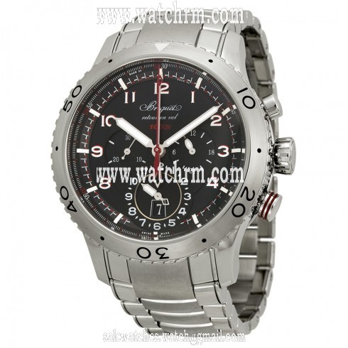 Breguet Chronograph XXII Black Dial Stainless Steel Men's Watch 3880ST/H2/SX0