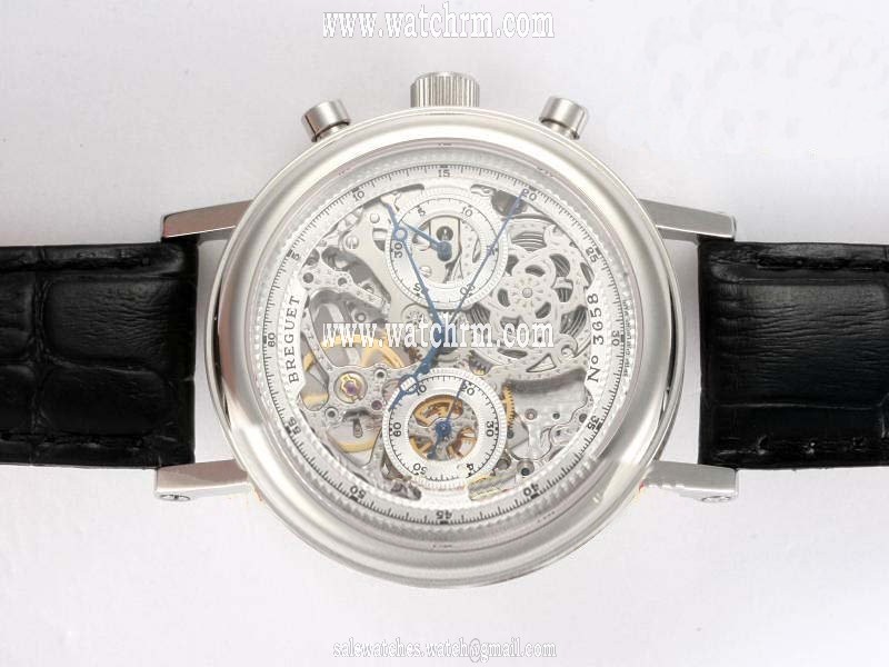 Breguet Classique 7637ER/10/9ZU White Dial Black Crocodile Leather Strap Watch