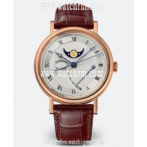Breguet Classique Automatic Gold Dial Brown Leather Men's Watch 7787BR/12/9V6