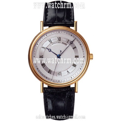 Breguet Classique Automatic Silver Dial Black Leather Men's Watch 5930BA/12/986